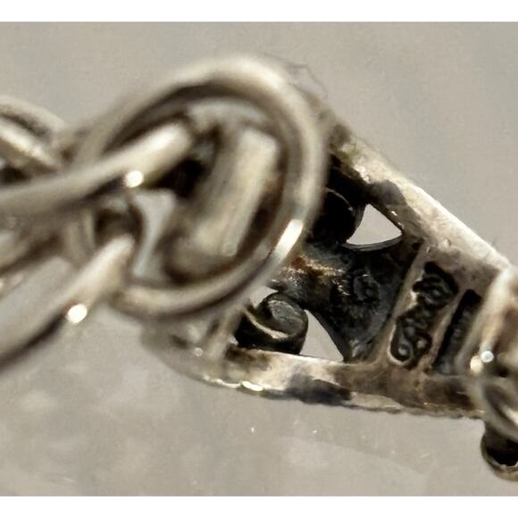 Barbara Bixby 925 SS 18K Initial”A”Pendant/Enhancer Teal Cultured Pearl Necklace - Picture 4 of 7